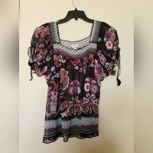 Yvos Dress Barn, Size 14W, Bohemian Pattern